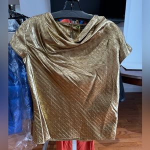 Etro Women Shirt Gold Sz 42 NEW